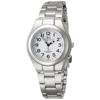 Q&Q Watch Analog Radio Solar Waterproof Metal Band HJ01-204 Women's White