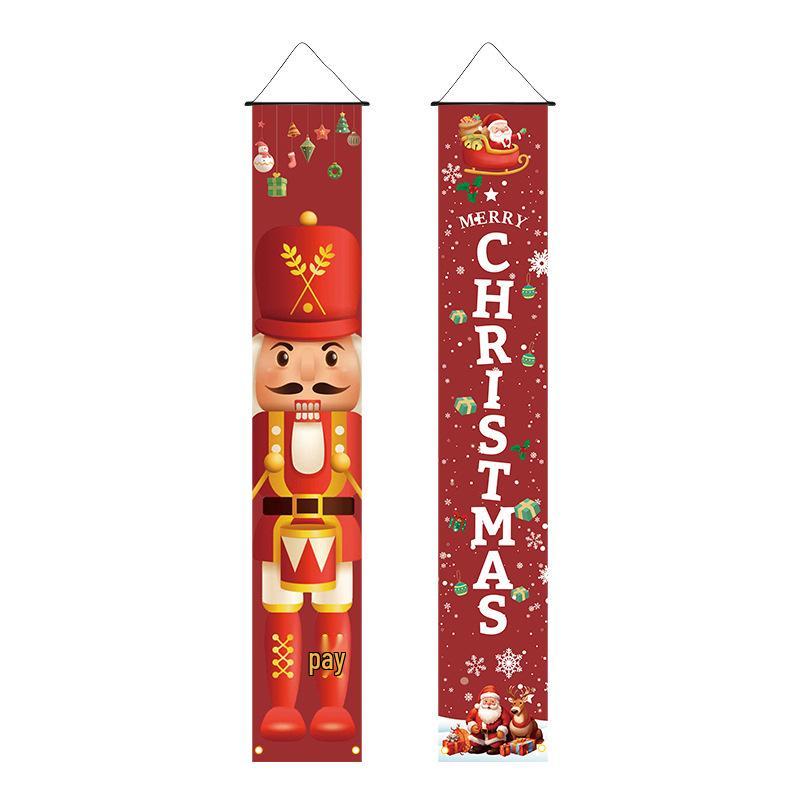 New Christmas Hanging Flag: Atmosphere Decoration, Ins Style Background Cloth, Custom Christmas Couplets for Porch (2026).