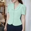 ZANZEA Женская классическая блузка с коротким рукавом для лета
