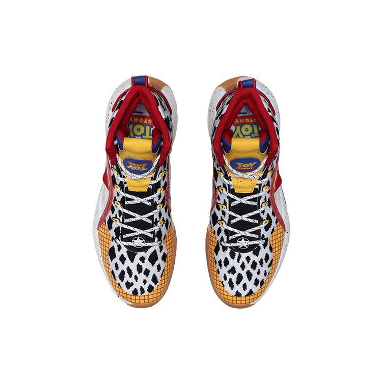 Li Ning Disney X Yu Shuai 14 Toy Story Collaboration Woody High-Top Basketball Shoes Men sneakers White Yellow Blue ABAQ135-9