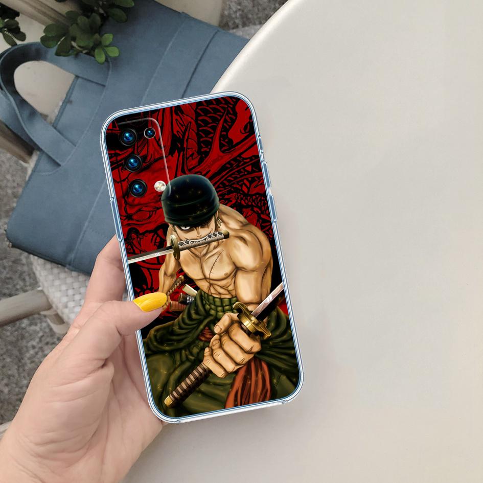 One Piece Zoro Soft Shell Transparent Phone Case for Motorola Moto G7 G8 G9 G84 G85 G73 G24 G15 Z2 Play Power Plus