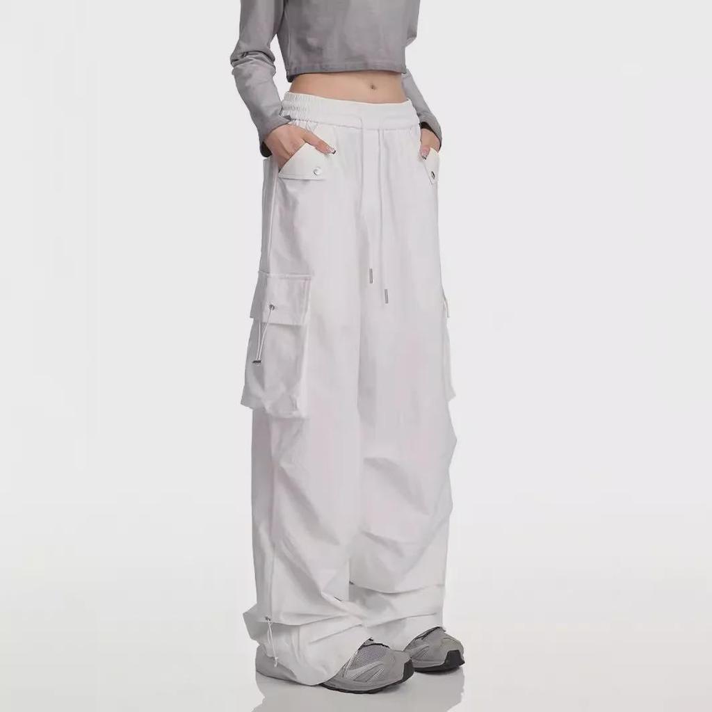 Женские белые широкие брюки для хип-хопа и джаза - модный повседневный комбинезон