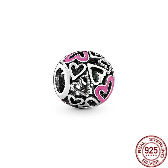 Подвеска-клипса, подвеска из стерлингового серебра 925 пробы, подходит для браслета, женский ювелирный подарок, красочный единорог, радуга