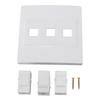 Cat 6 Ethernet Wall Plate 3 Port Female To Female Keystone Wall Plate Internet Wall Plate for CAT5