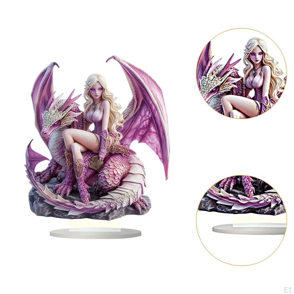 2D акриловый дракон фея знак орнамент стол декор подарок с основой ремесло для фестиваля книжная полка в помещении