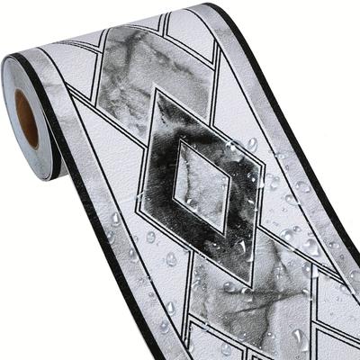 1 рулон 4,17*196 дюймов водонепроницаемые обои бордюр отклеивающийся и приклеивающийся настенный бордюр для плитки спальня ванная комната кухня столешница фартук плитка наклейка