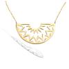 [Q7613] - Gold Plated Necklace 'Cleopatra' Gold - 34x18 Mm
