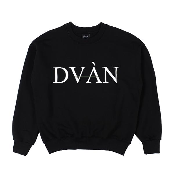 DVÀN A Vine Flower Black Sweatshirt