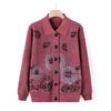 Middle-aged and Elderly Sweater Cardigan for Women 60 Years Old Mother Wear Autumn Clothes Old Lady Knitted Sweater Coat Grandma Autumn Clothes