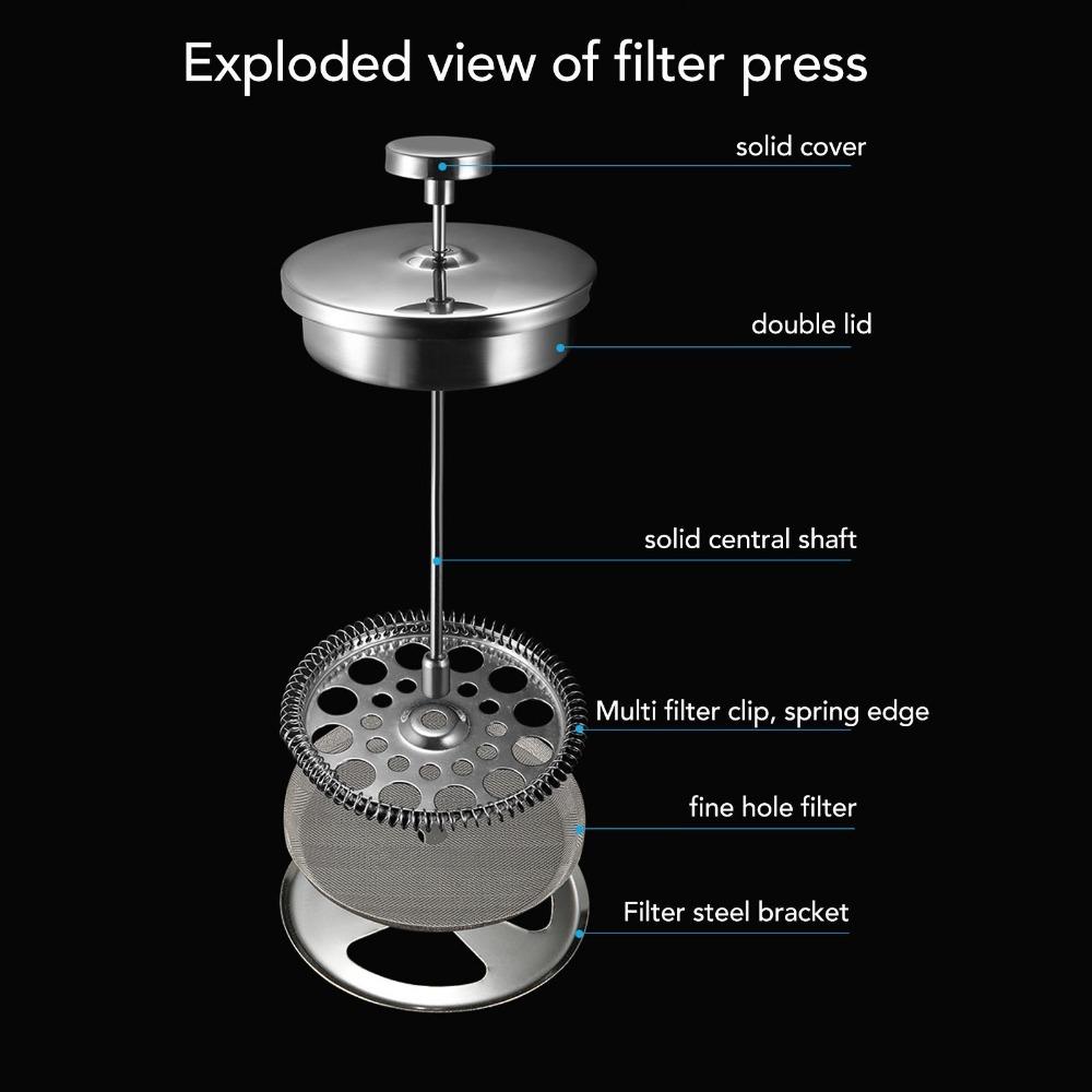 27oz French Press Coffee Maker 304 Stainless Steel Double Wall Coffee Press Office Coffee