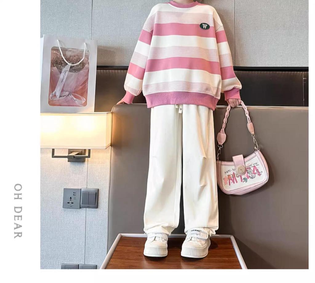 Весна и осень 2023 года, модный свободный свитер и топ для детей