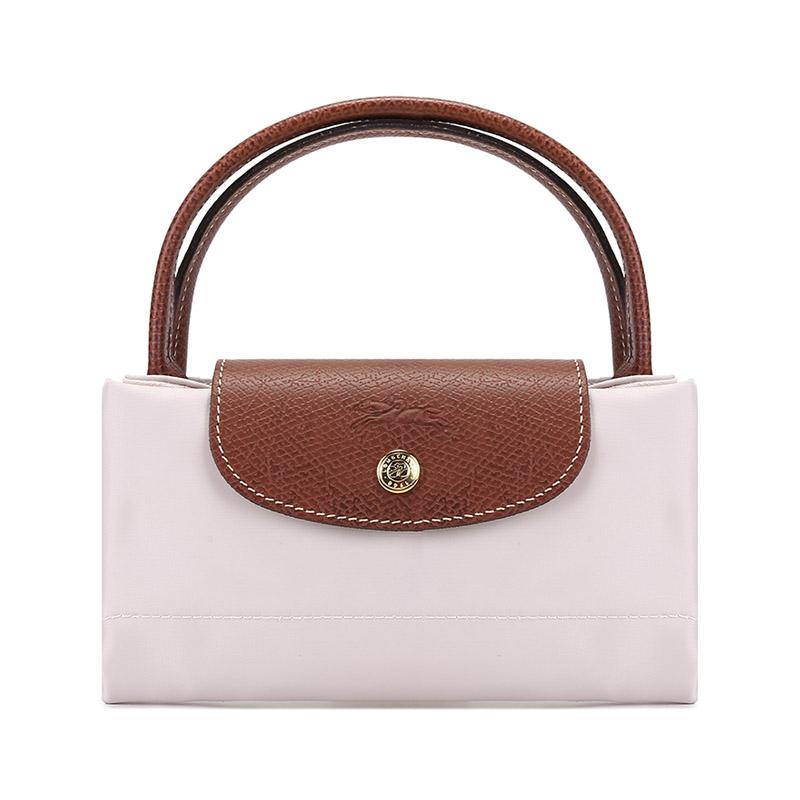 Longchamp Сумка-тоут Le Pliage 23 с короткими ручками из канваса и кожи, маленькая женская сумка-тоут, Бумага 1621089555