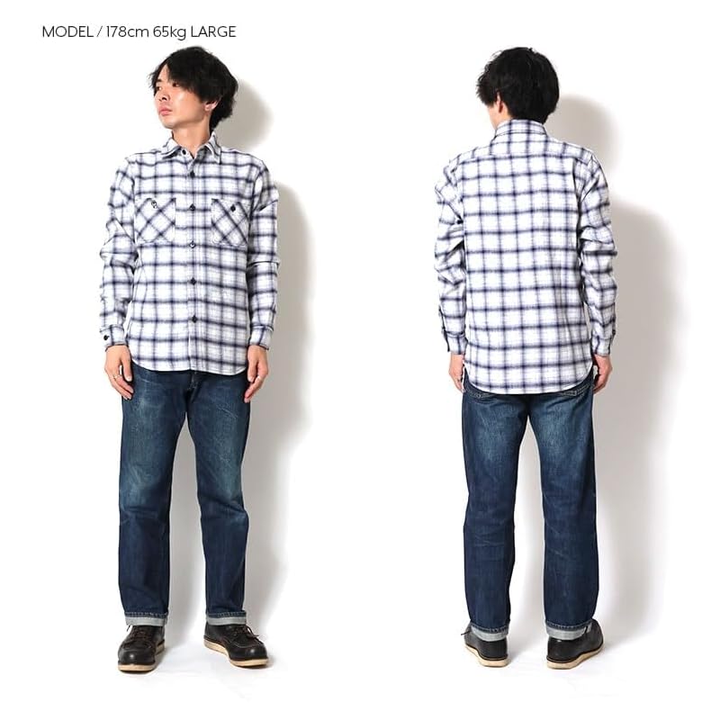 [Хьюстон] ФЛАНЕЛЕВАЯ РУБАШКА В КЛЕТКУ фланелевая рубашка в клетку 41143 (XL, ТЕМНО-СИНИЙ)