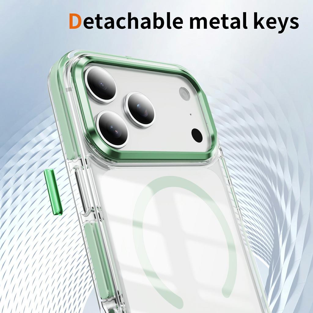 For iPhone 17 Pro Max Case Compatible with MagSafe TPU PC Acrylic Shockproof Clear Phone Back Cover