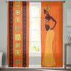 Beautiful African Woman Sheer Curtains Bedroom Voile Curtain Living Room Window Sheer Curtains Kitchen Tulle Drapes