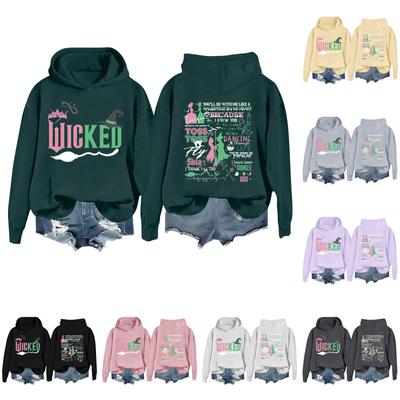 Женская повседневная толстовка с длинным рукавом и принтом Bad Witch