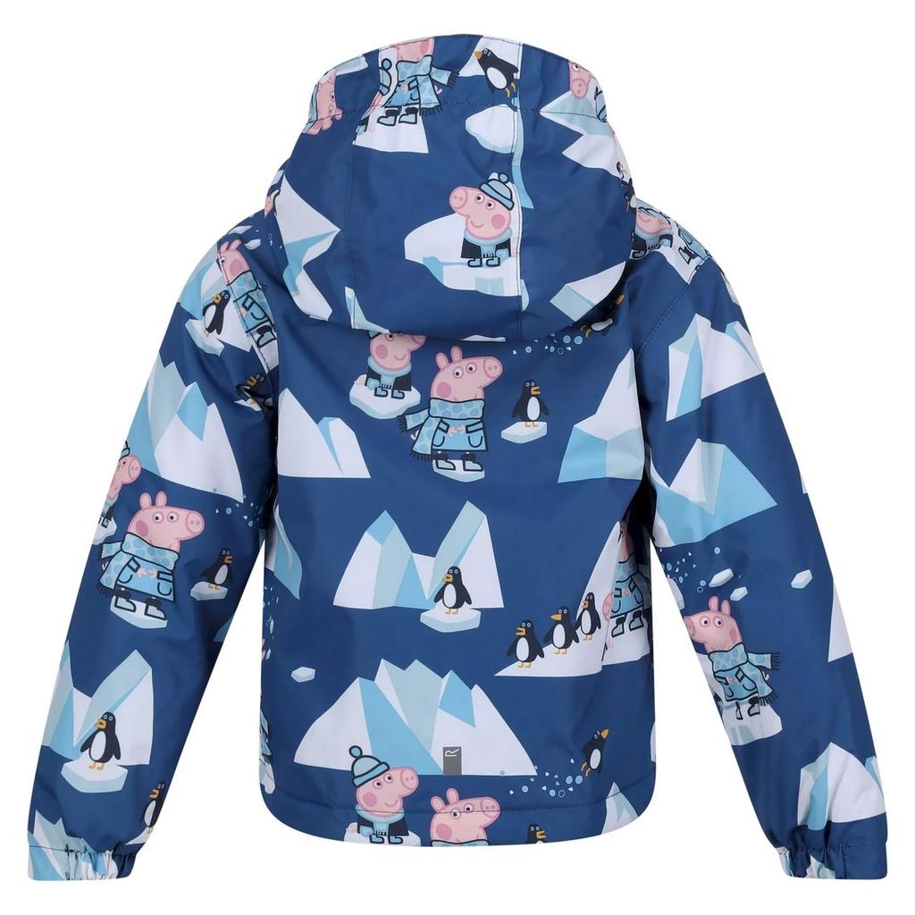 Regatta Childrens/Kids Muddy Puddle Peppa Pig Winter Scene Padded Waterproof Jacket