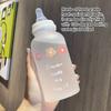 Милая мультяшная пластиковая бутылка для воды, соска-соломинка, подходит для взрослых детей, бутылочка для питья молока, цветочная бутылочка для кормления ребенка
