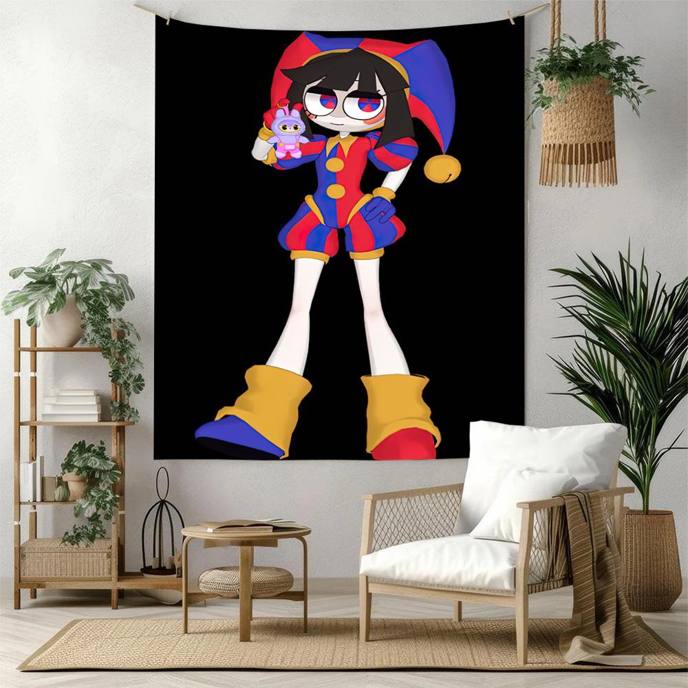 Digital Circus13 Wall Decor Tapestry Art For Pet Memorial Birthdaywedding Party Backdrop Family Gift