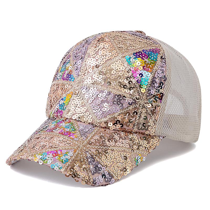 Новая весна лето женская блестящая нерегулярная диагональная кепка женская кепка женская уличная сетчатая кепка дальнобойщика модная кепка