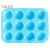 Round Silicone Muffin Mold 12 Cavities Food Grade Easy Release Cake Chocolate Candy Ice Cube DIY Baking Mold Kitchen Supplies