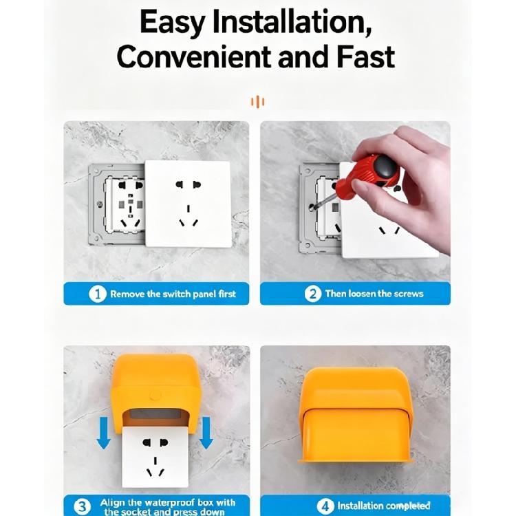 Protective Outlet Hood for 86 Type Electric Plug Outdoor Openings, Stretchable Weatherproof Cover with Plastic Shell