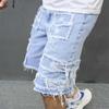 2024 New Men'S Jeans European And American Ripped Loose Men'S Shorts Casual Shorts Five Quarter Pants