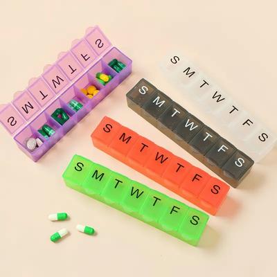 7Days Pill Аптечка портативная дорожная влагостойкая футляр для таблеток еженедельно упакованные витамины рыбий жир контейнер для хранения