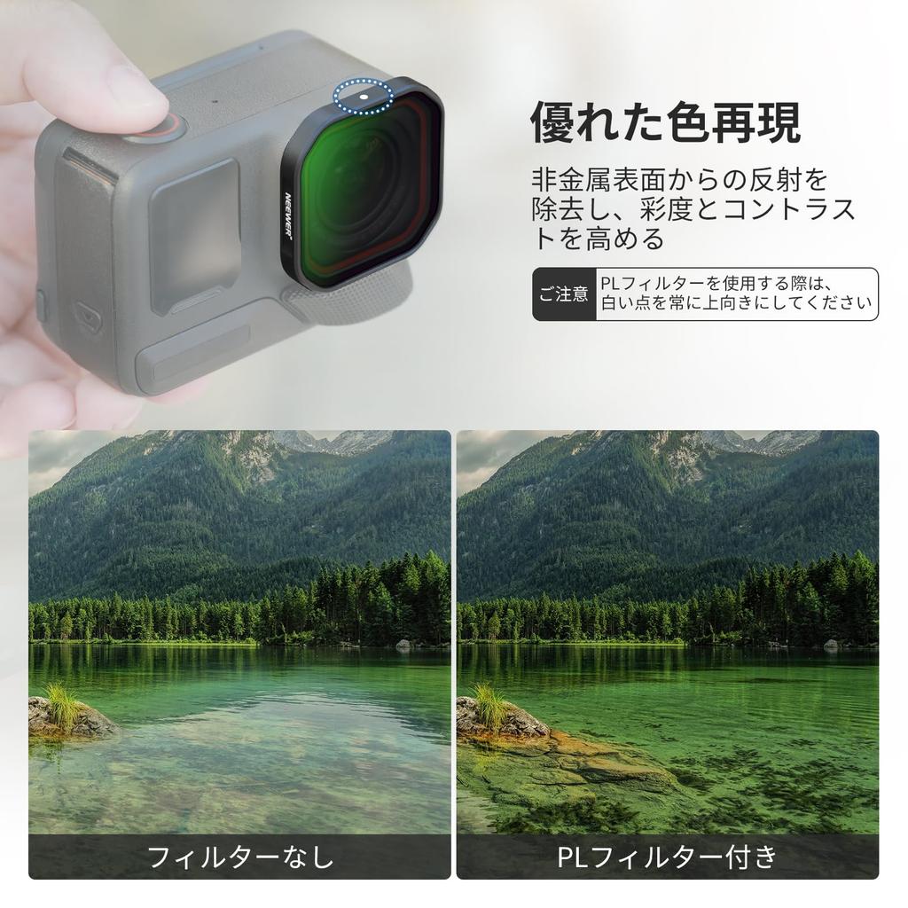 Набор фильтров NEEWER ND PL для Insta360 Ace Pro, 4 шт., поляризационный фильтр нейтральной плотности для объектива экшн-камеры FL90 2, фильтр Snap-on PL/ND16/ND32/ND64,