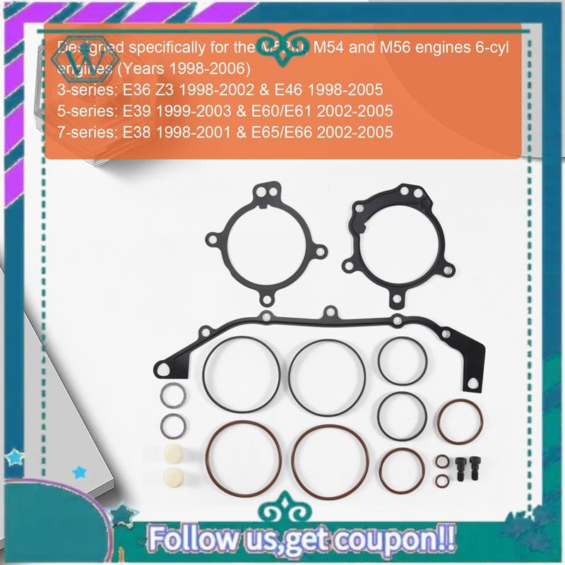 AA92-For BMW Dual Vanos O-Ring Seal Repair Kit E36 E39 E46 E53 E60 E83 E85 M52tu M54 M56