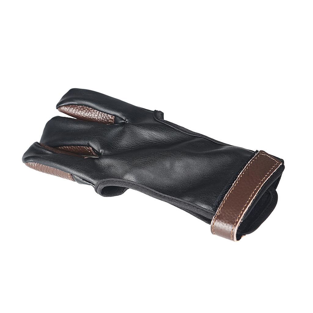 Перчатки для стрельбы из лука и перчатки для освобождения лука из искусственной кожи и коровьей кожи с защитой на 3 пальца S-XL для мужчин и женщин