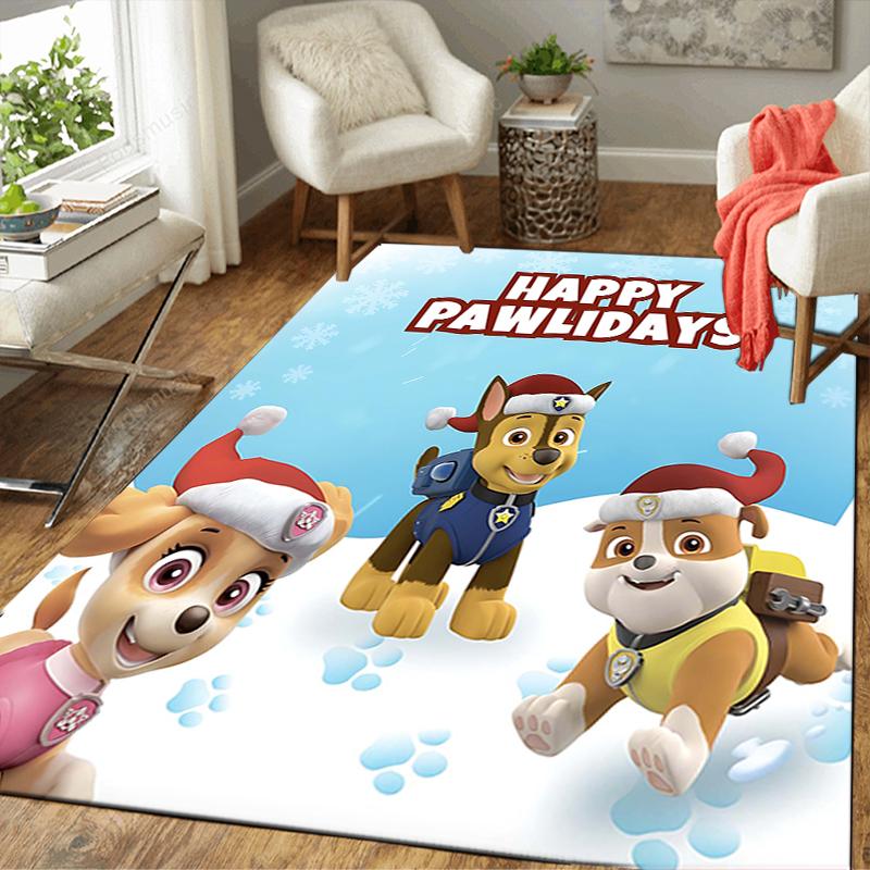 1Pc Paw Patrol Christmas Spirit Rug Office Carpet Indoor Outdoor Doormat Nonslip Soft And Comfortable Living Room Christmas Halloween Gift D91879