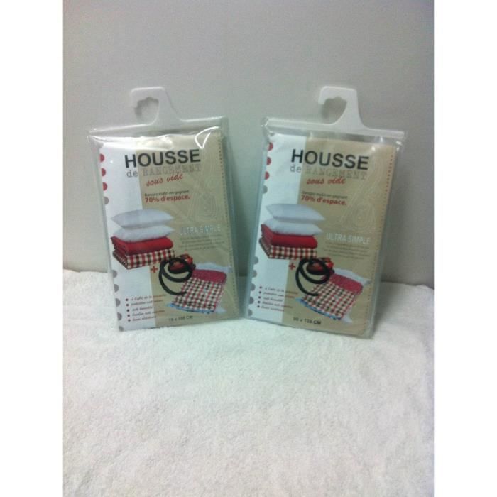 Vacuum Storage Bags - Set of 2 - 70x100cm - 80x120cm - Space Saving 70%