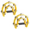 ENN LLC Semicircular Tambourines, Set of 2, Percussion Instruments (Yellow)