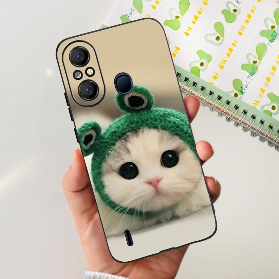 For ITEL A58 ITEL A49 Back Cover Jelly Stylish Beauty Pattern Printed Phone Case For ItelA48 A 49 Soft Black Matte Silicone Etui
