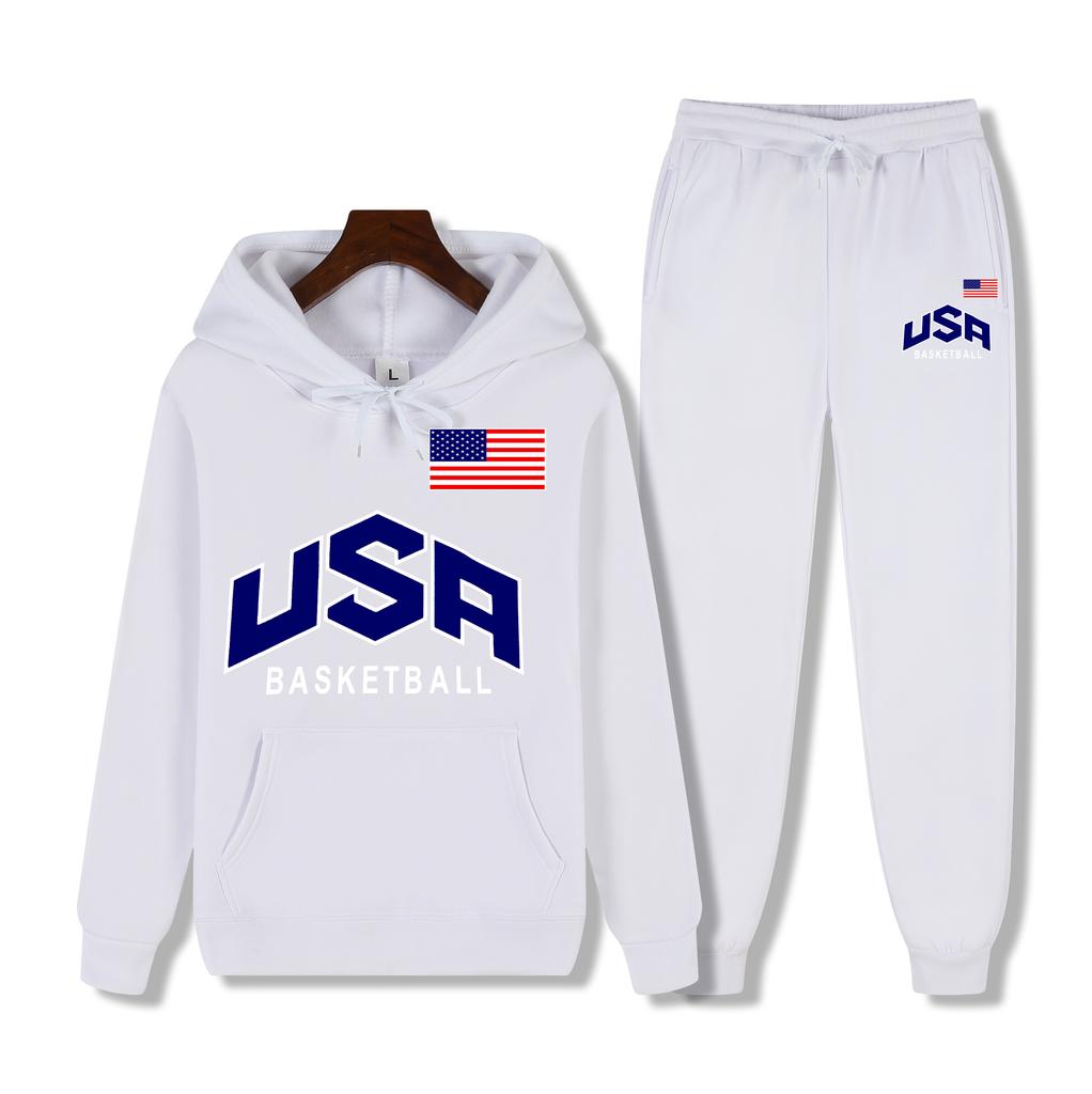 Новая уличная толстовка, модная весенне-осенняя пара, комплект из 2 предметов, повседневные толстовки с длинными рукавами + брючный костюм, спортивные пуловеры