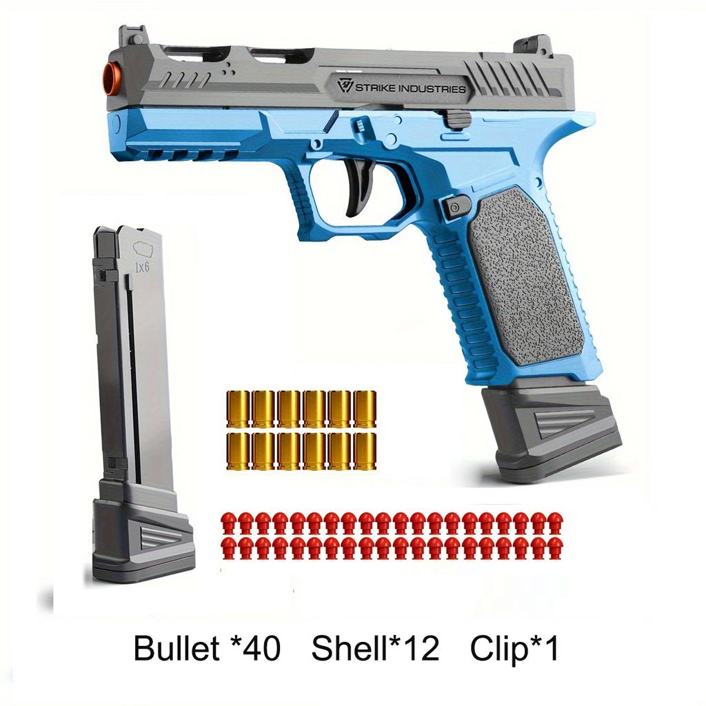 Shell Ejceting Toy Gun Automatic Continuous Firing EVA Foam Blaster Outdoor CS Shooting Weapons Pistol for Kids Gift