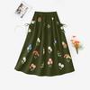 Women Casual Elastic Waist Loose Floral Print Skirts