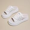 2026 Summer Comfortable Slippers Small White Shoes Women Shoes Hundred Casual Breathable Sandals K8711