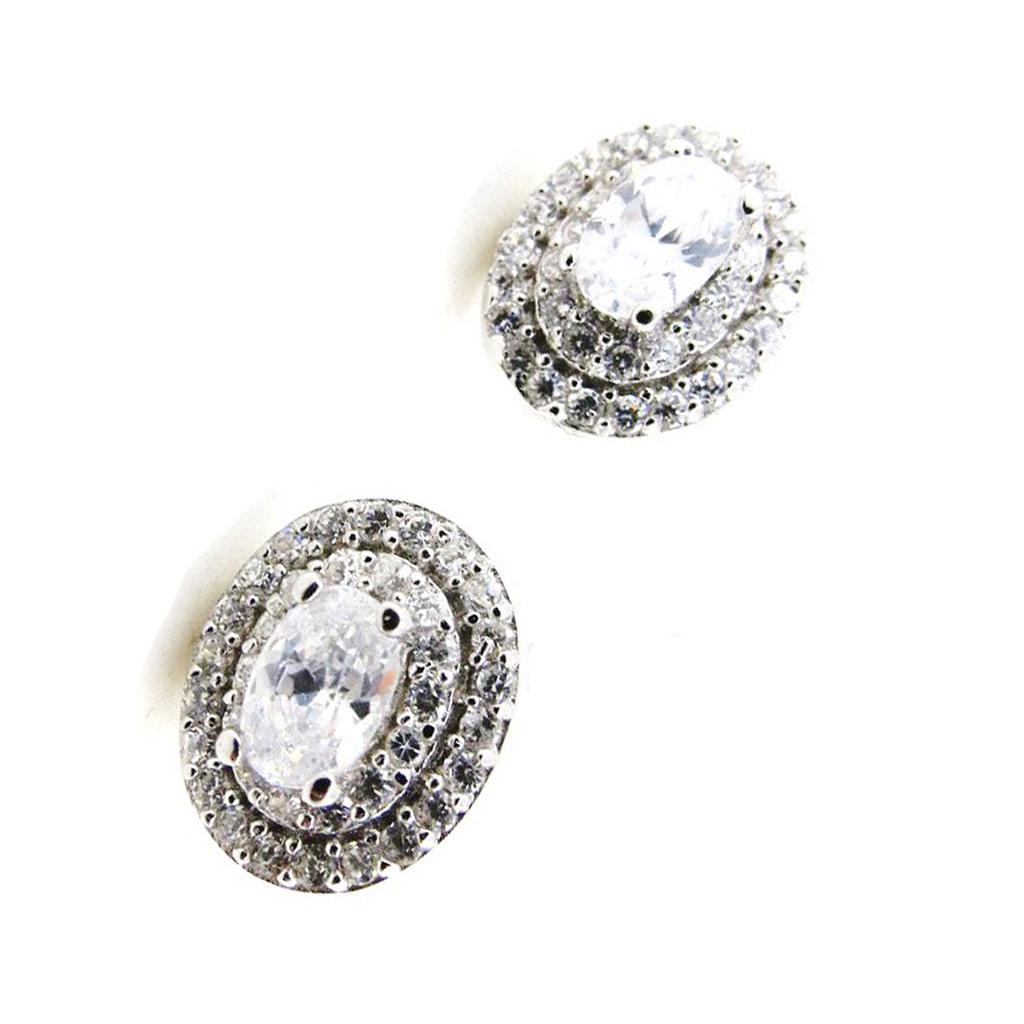 Les Trésors De Lily [J0199] - Серебряные серьги 'Déesse' Серебро белое (родиевое покрытие) - 12x10 мм