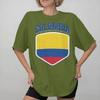 Colombia Flag Footballsoccer Tee Shirt For Unisex Wounisex Gift Idea T Shirts 100 Cotton Clothing