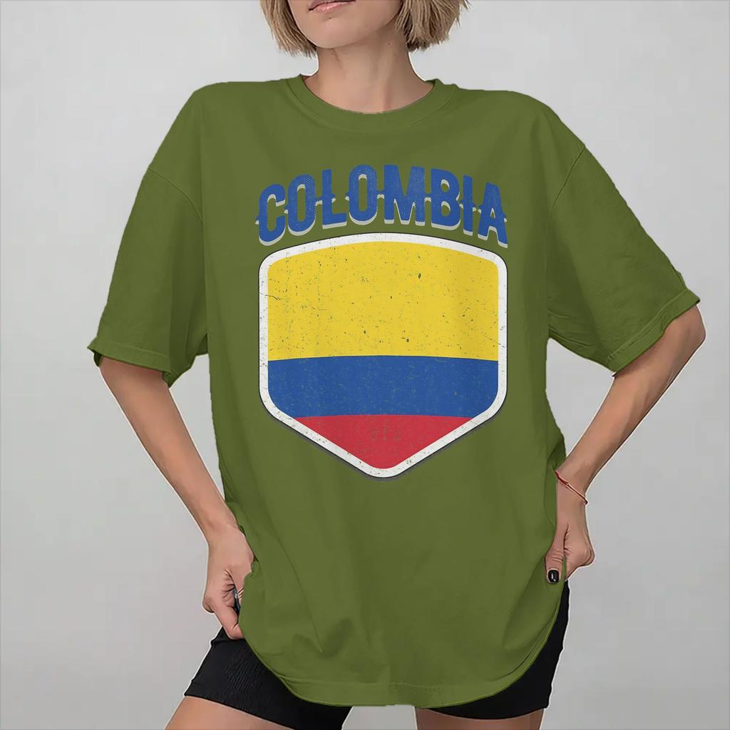 Colombia Flag Footballsoccer Tee Shirt For Unisex Wounisex Gift Idea T Shirts 100 Cotton Clothing