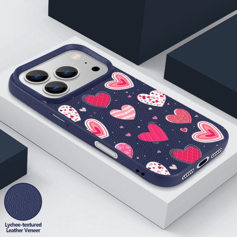 Чехол с принтом вишни для iPhone 17 18 Pro Max iPhone 16 15 14 13 Pro Max 17E Мягкая силиконовая крышка для телефона с кожаной текстурой