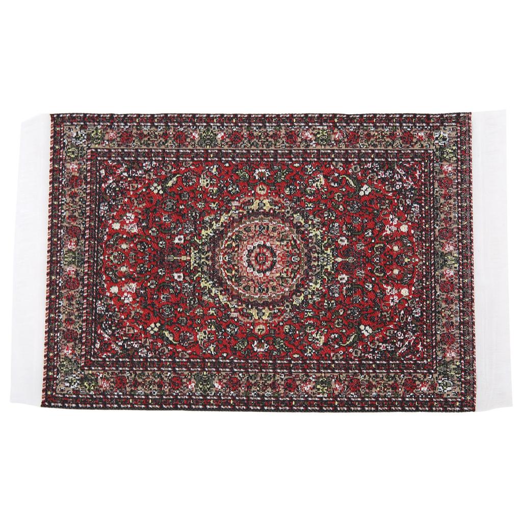 1:12 Dollhouse Woven Carpet Miniature Rug Doll House Decoration Kid Gift Accessories#1