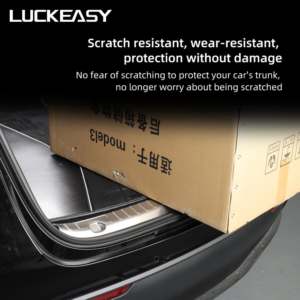 LUCKEASY модификация для модели Tesla 3 года, защита порога автомобиля, украшение для порога, защита багажника из нержавеющей стали