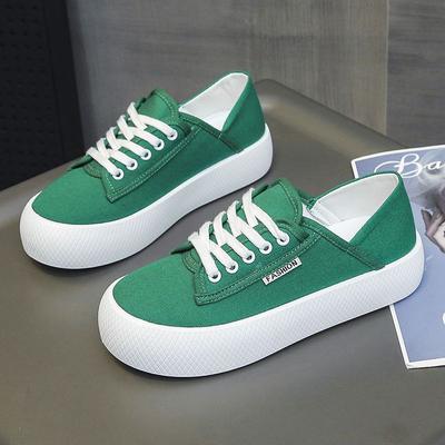 Парусиновые туфли на платформе женские корейские леопардовые кроссовки толстая подошва шнуровка повседневная обувь женские мокасины эспадрильи