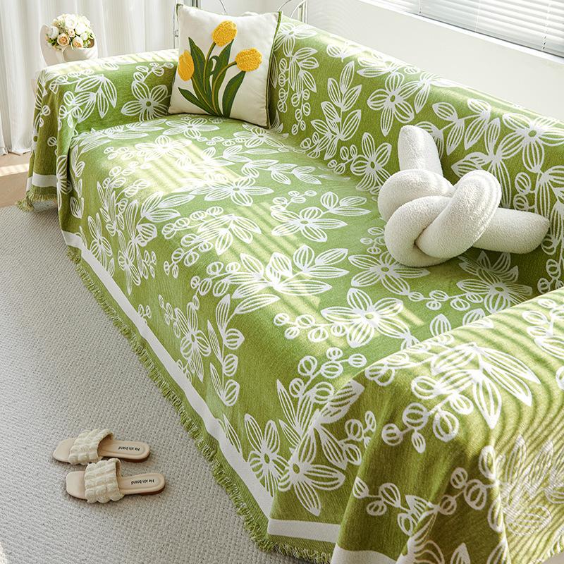 Spring and Autumn Chenille Sofa Towel Four Seasons Universal All-Inclusive Sofa Cover Dust Cover One Piece Sofa Cover Cloth Cushion