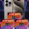 R-SIM mini3: Совместимая наклейка для двух SIM-карт iPhone 13-16, автоматически разблокирует основные сети 5G.
