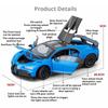1:24 Chiron Tourbillon Миниатюрная Модель Сплав Литье под Давлением Машинка Игрушка Двери Открываются Со Звуком Светом Оттяни Назад Спортивная Машина Фестиваль Сюрприз