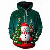 Fashionable 3D Printed Merry Christmas Hoodie With Christmas Snowflake Pattern Hooded Sweatshirt Christmas Decoration Top